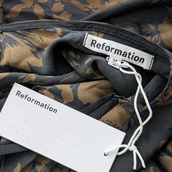 NWT Reformation Parma Silk Floral Maxi Dress (M) - Picture 7 of 12